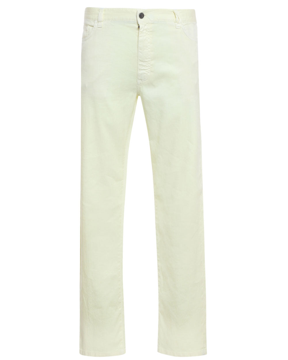 Garment Dyed Slim Fit Denim Pant in Yellow