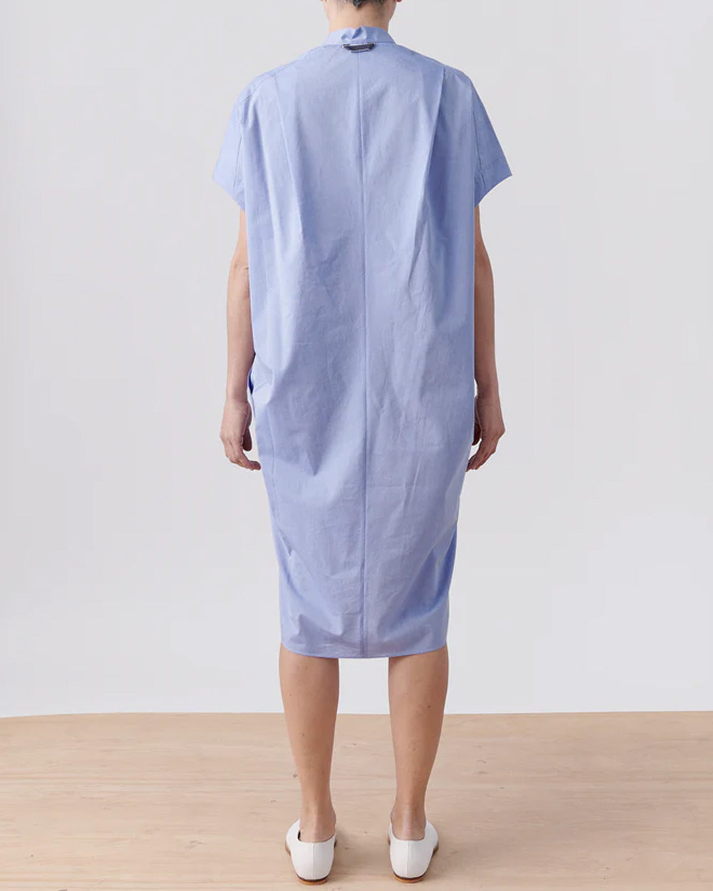 Chambray Blue Cotton Fin Gaban Dress