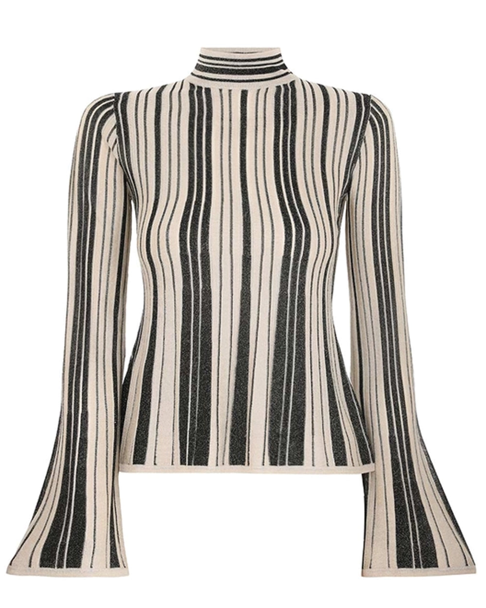 Black and Gold Metallic Stripe Story Top