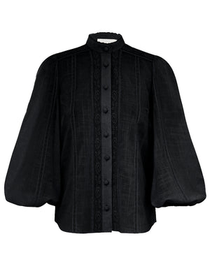 Black Lace Halliday Shirt