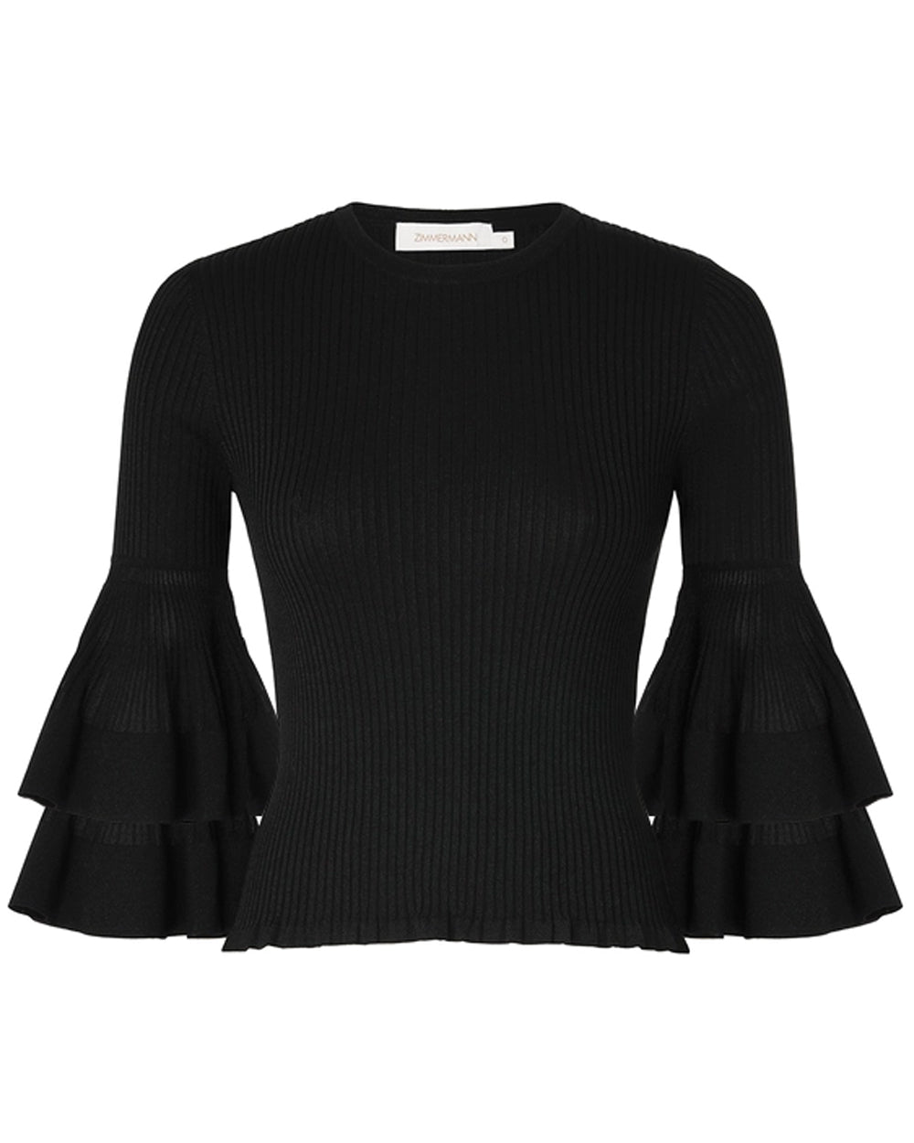 Black Story Ruffle Top