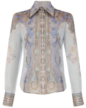 Blue Paisley Eden Body Shirt