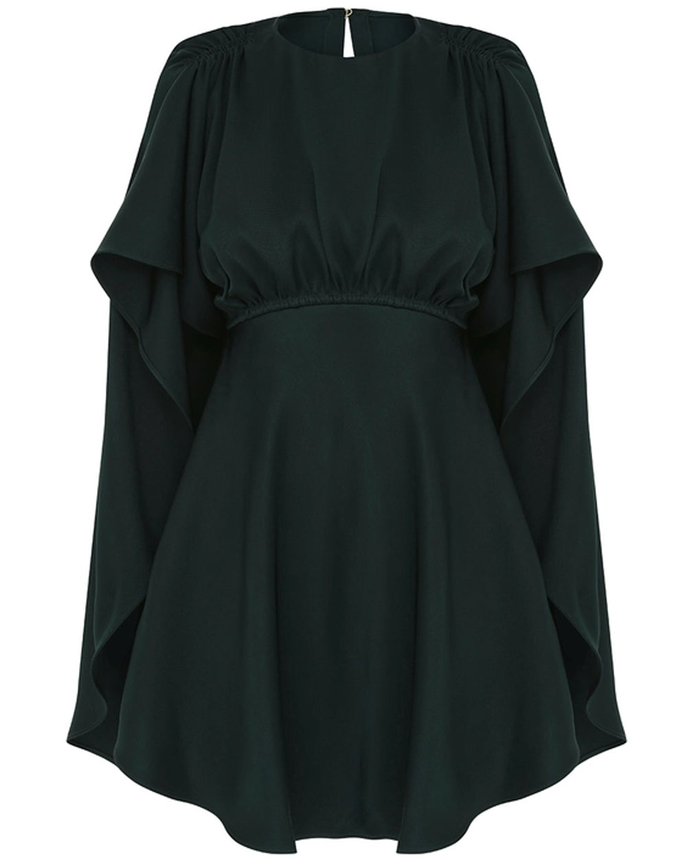 Bottle Green Eden Cascading Mini Dress