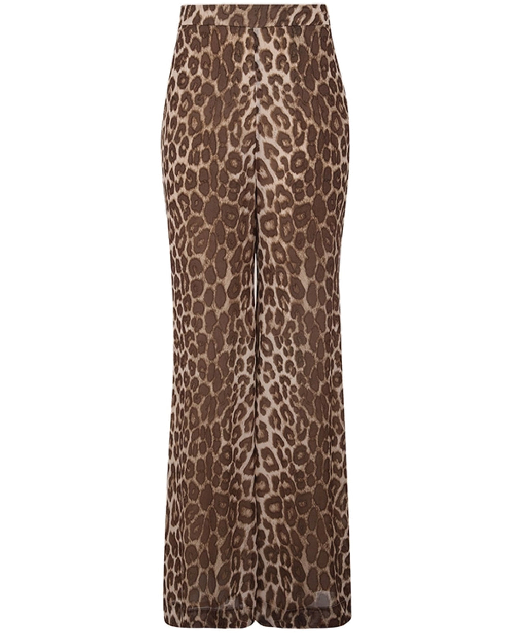 Chocolate Leopard Illustration Flare Pant