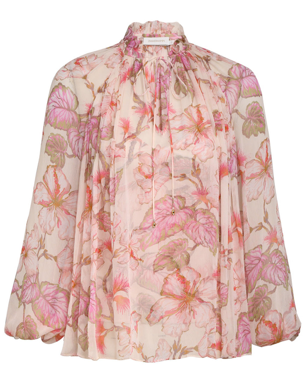 Coral Hibiscus Matchmaker Billow Blouse