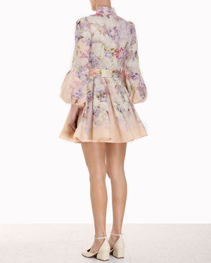 Dreamy Floral Lyrical Buttoned Mini Dress