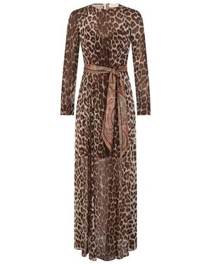 Leopard Sheath Maxi Dress