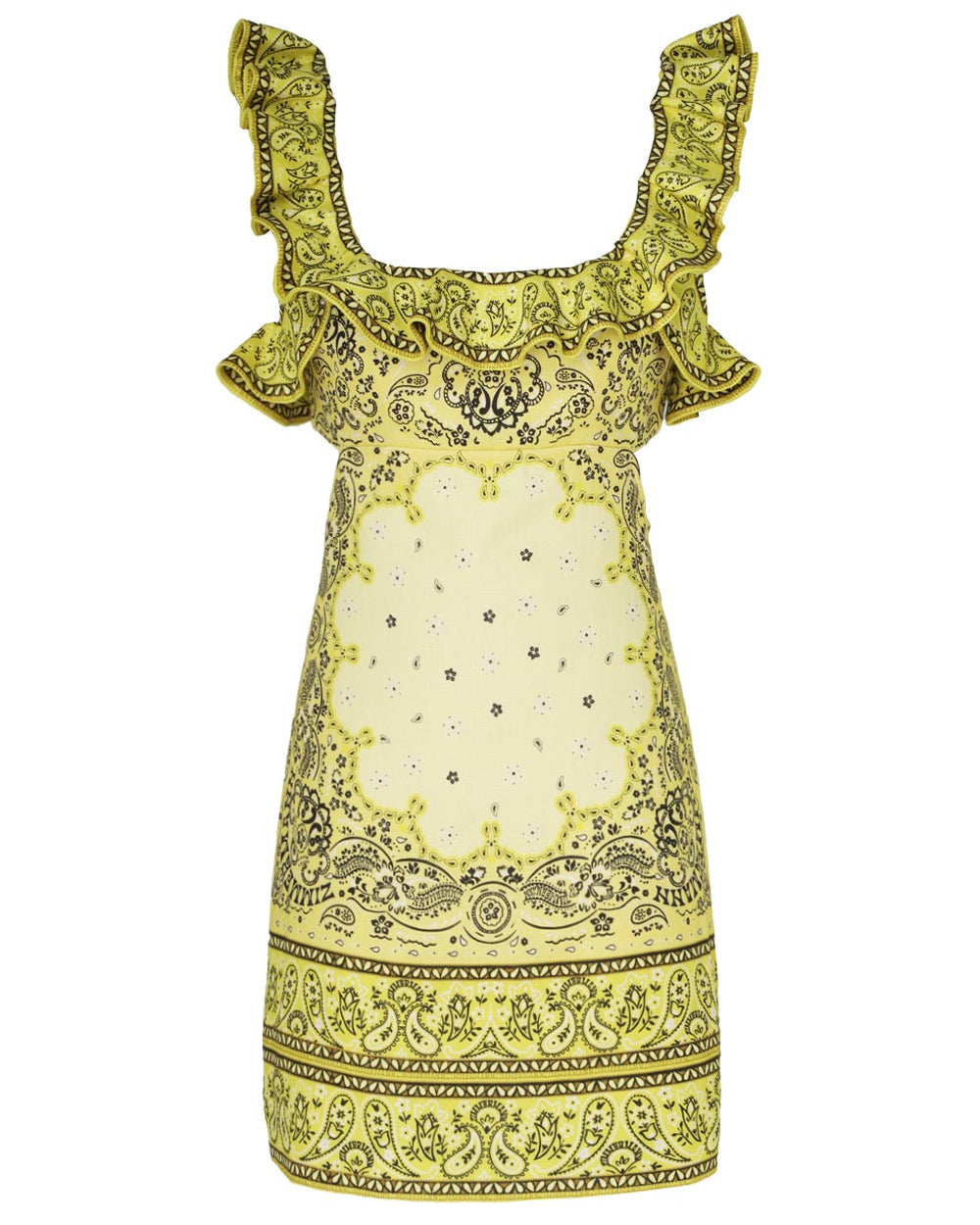 Yellow Bandana Matchmaker Frill Mini Dress