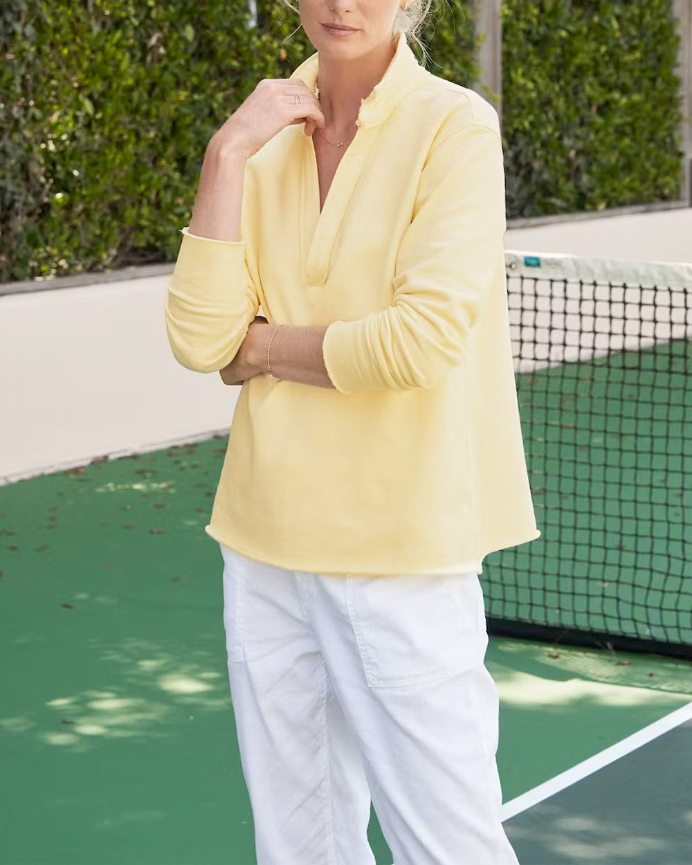 Canary Yellow Popover Henley