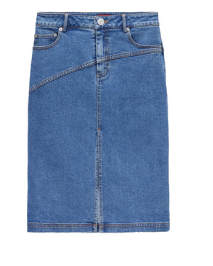 Hudson Denim Skirt in Medium Wash