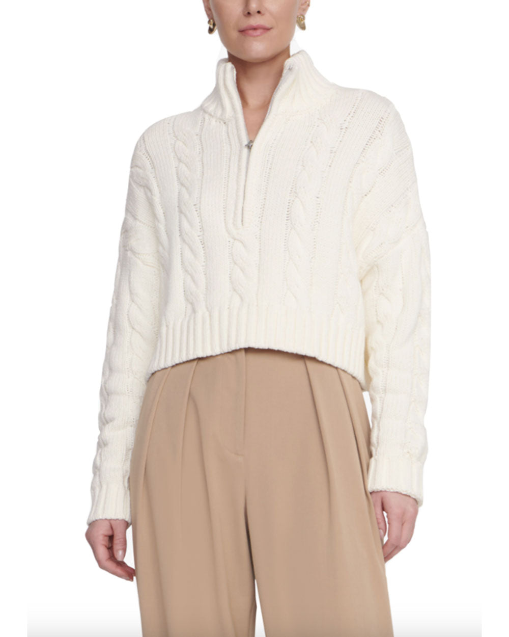 Ivory Cropped Hampton Sweater