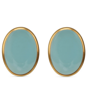 Aquamarine Clip Back Earrings