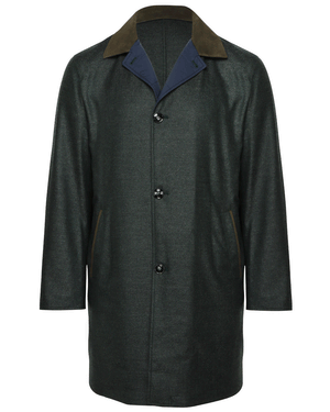 Dark Green Reversible Rain Coat