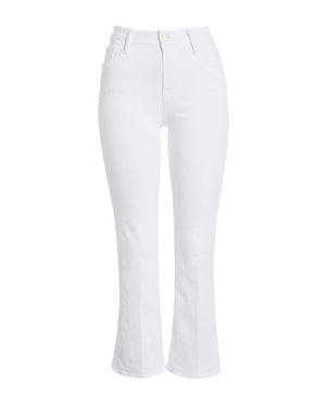 Le Crop Mini Boot Jean in Blanc