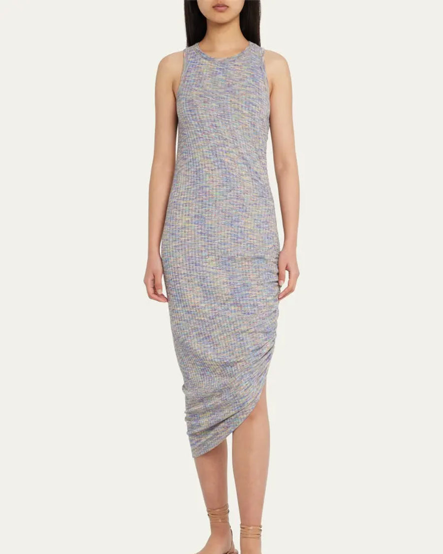 Multicolor Haylee Ruched Knit Midi Dress