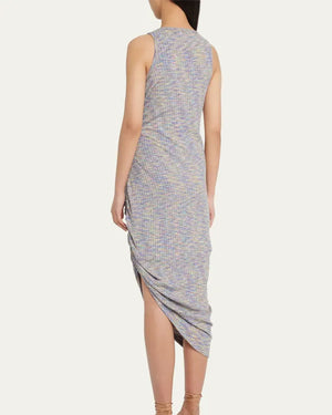 Multicolor Haylee Ruched Knit Midi Dress