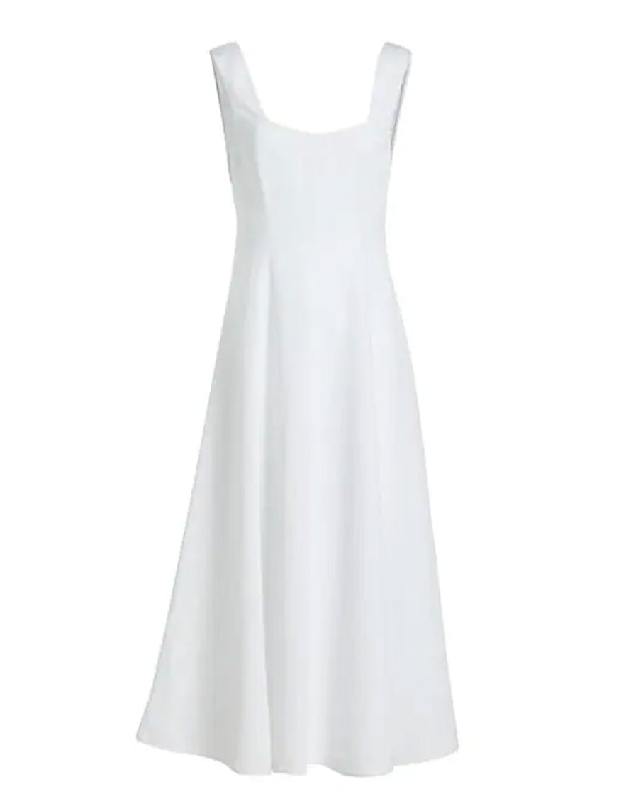 Off White Panelled Scoop Neck Dress