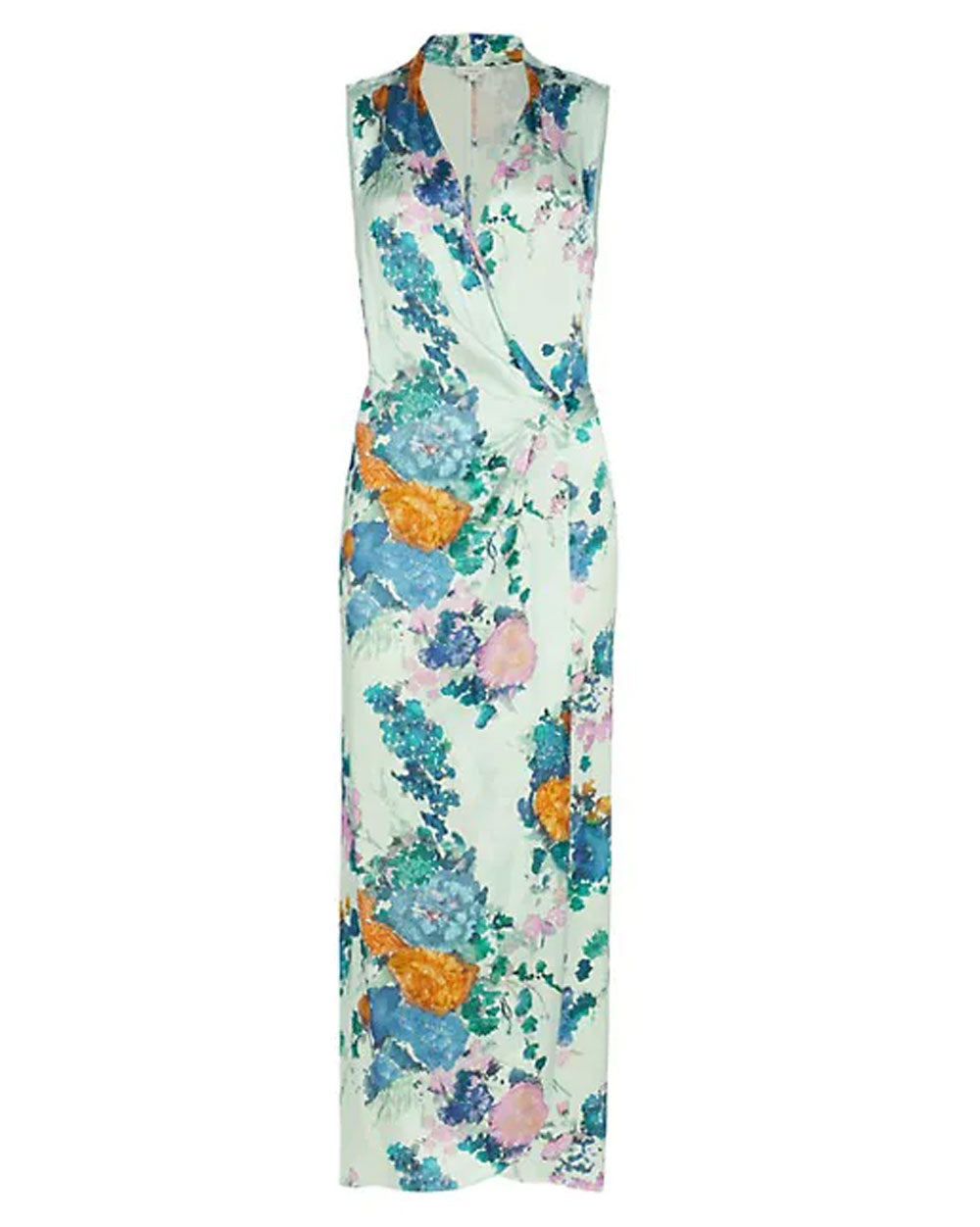 Vince Paledew Painted Boquet Draped Pleat Wrap Dress – Stanley Korshak