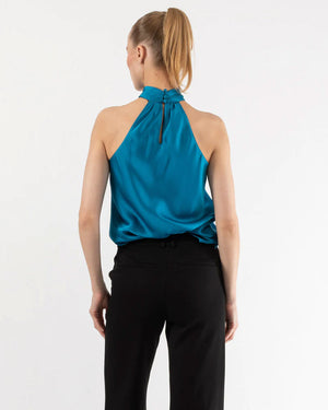 Phthalo Blue Thea Halter Top