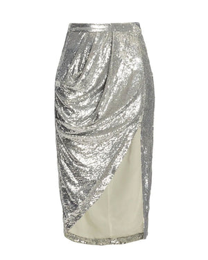Silver Sequin Lover Skirt