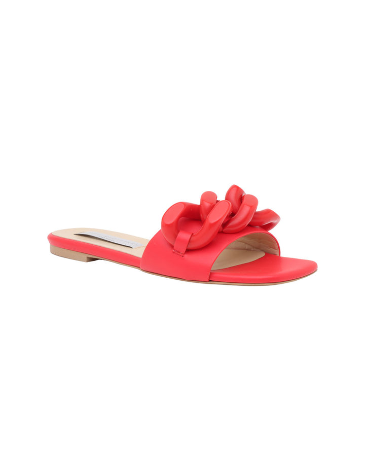 Falabella Chain Sandals in Red