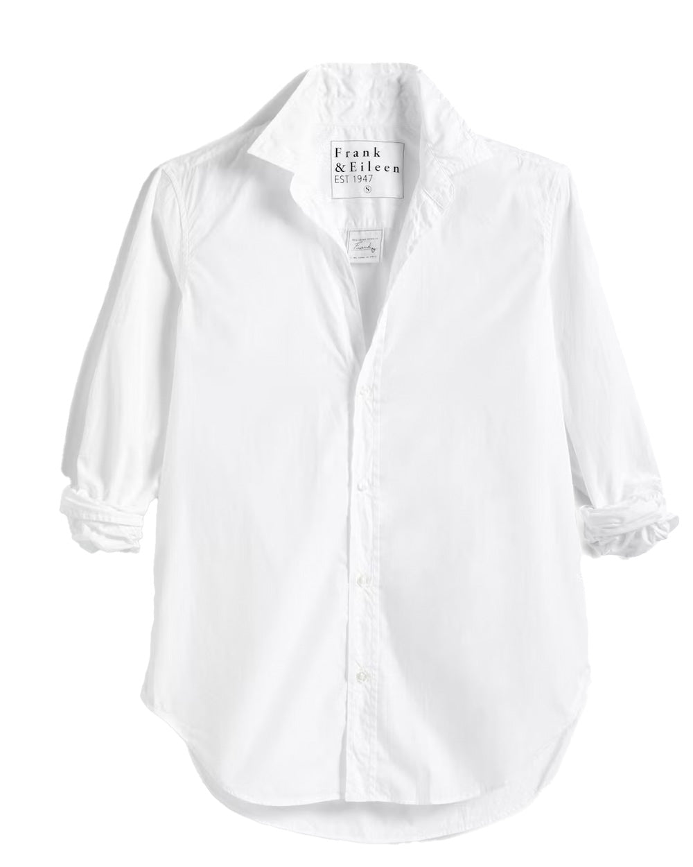 White Superfine Frank Woven Button Up