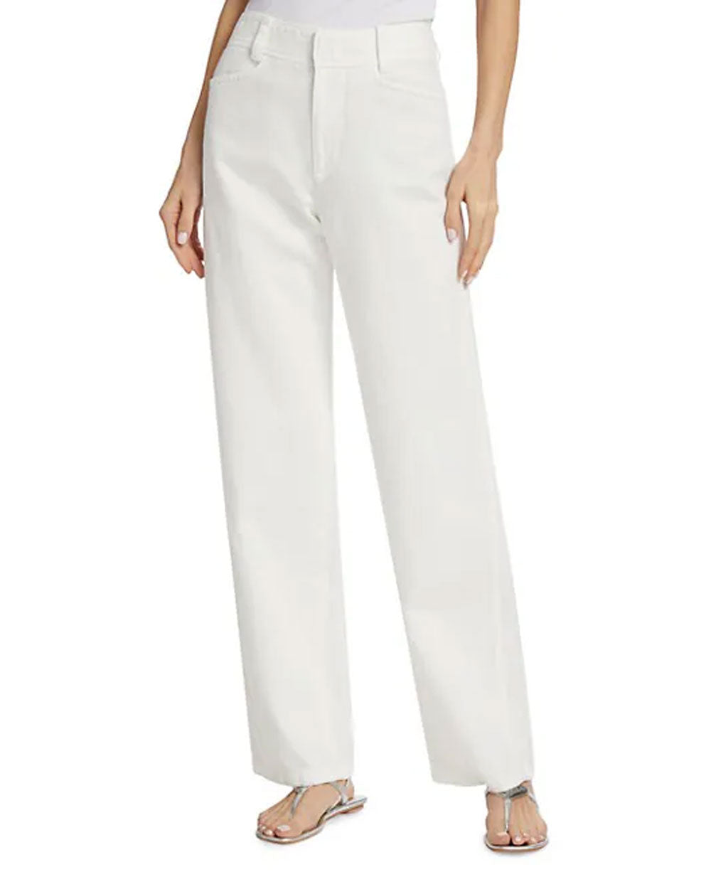 Off White High Waist Casual Pant