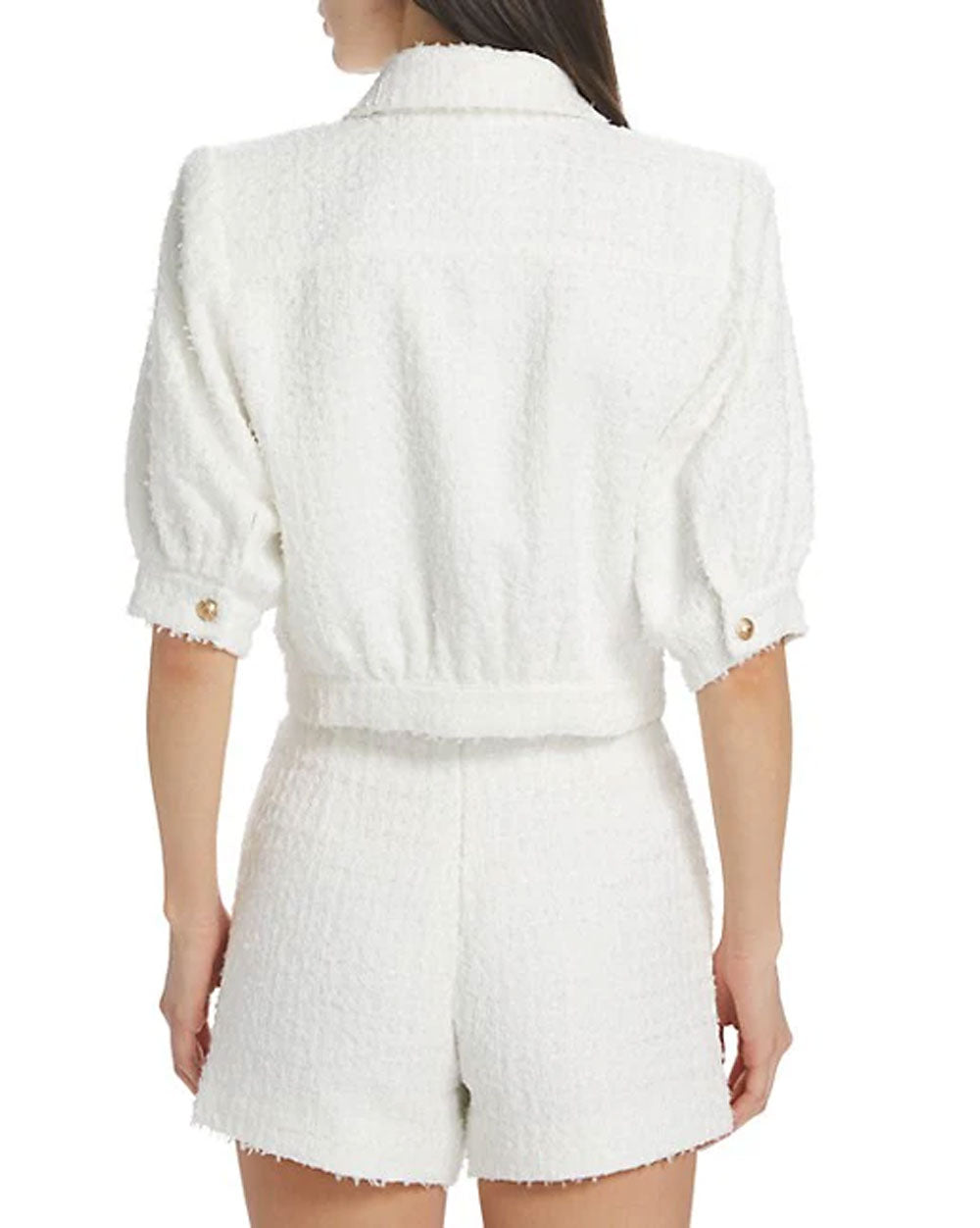 White Cove Crop Sleeve Jacket