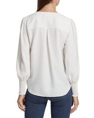 Ivory Enzo Crossfront Blouse