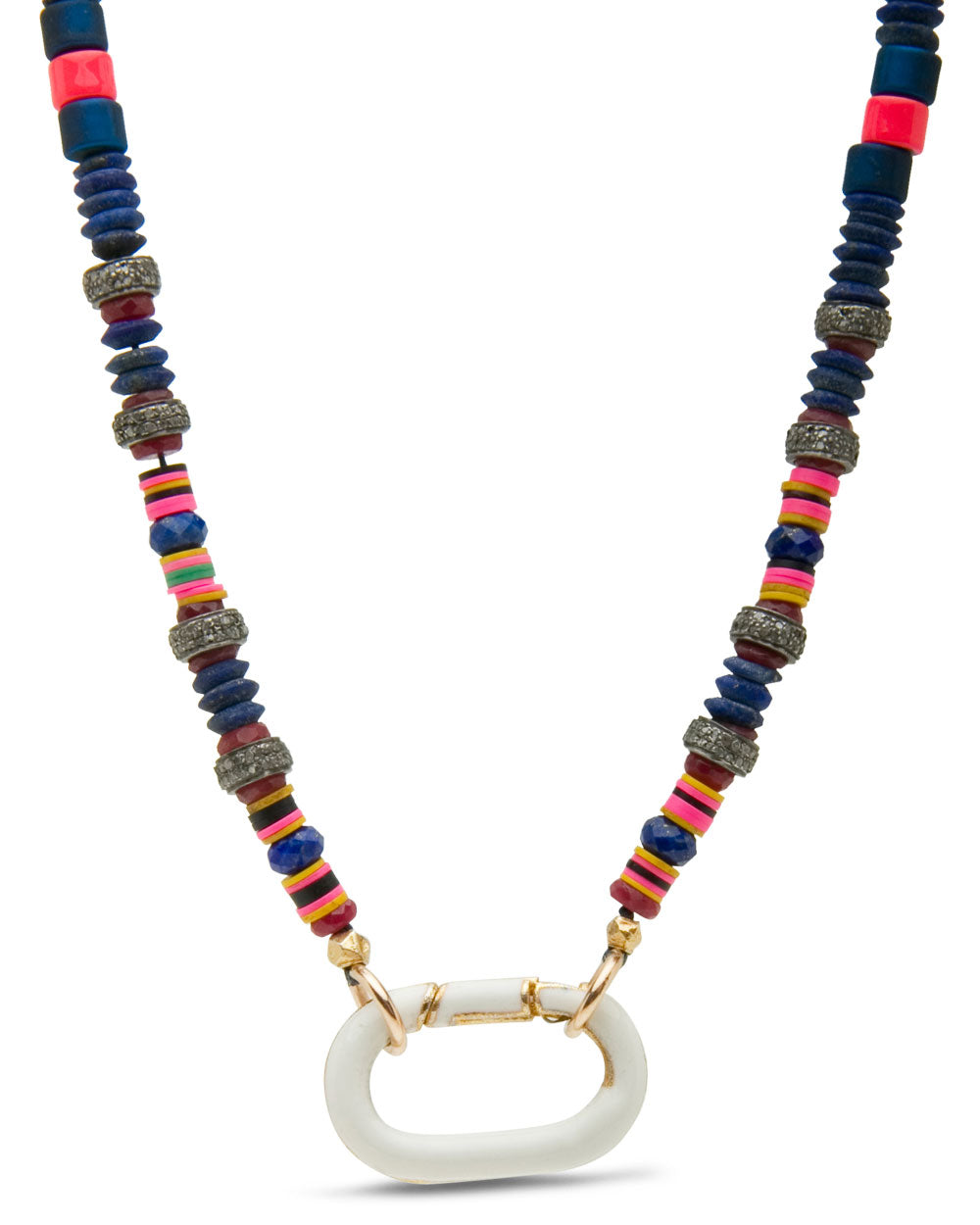 Multicolor African Vinyl Beaded Necklace