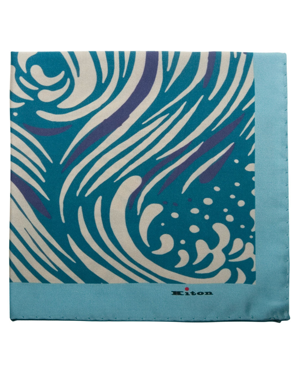 Blue Abstract Silk Pocket Square