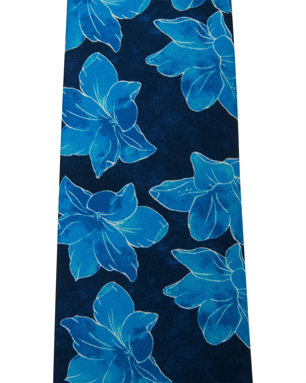 Navy and Aqua Blue Floral Tie