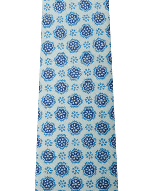 Navy and Sky Blue Floral Tie