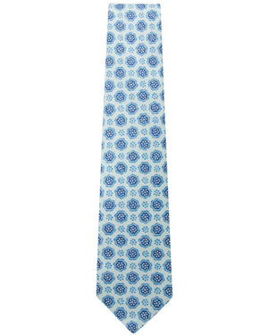 Navy and Sky Blue Floral Tie
