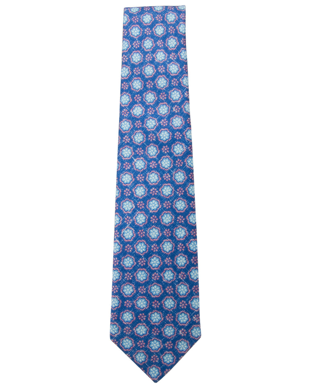 Blue and Pink Floral Tie