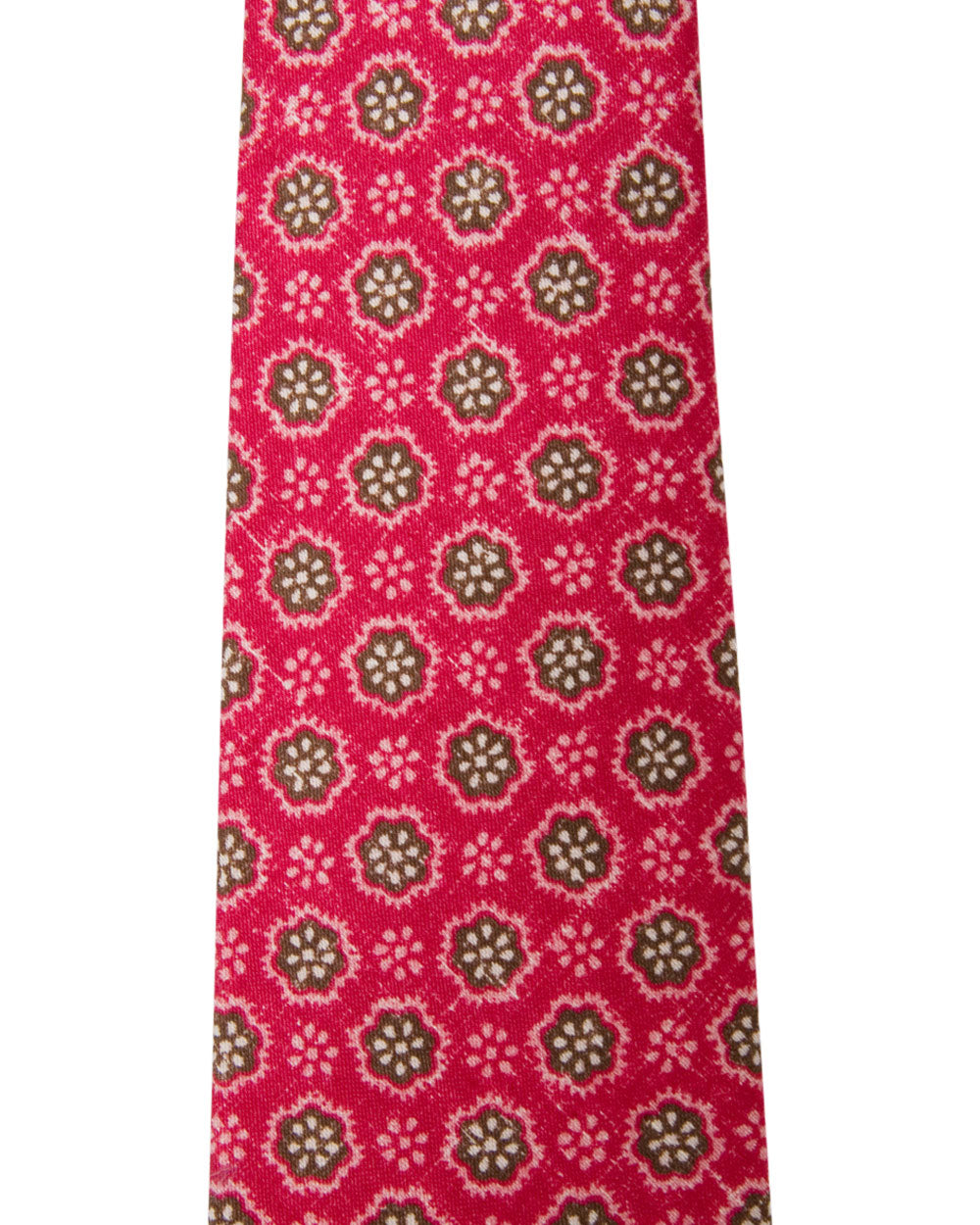 Berry and Brown Floral Tie