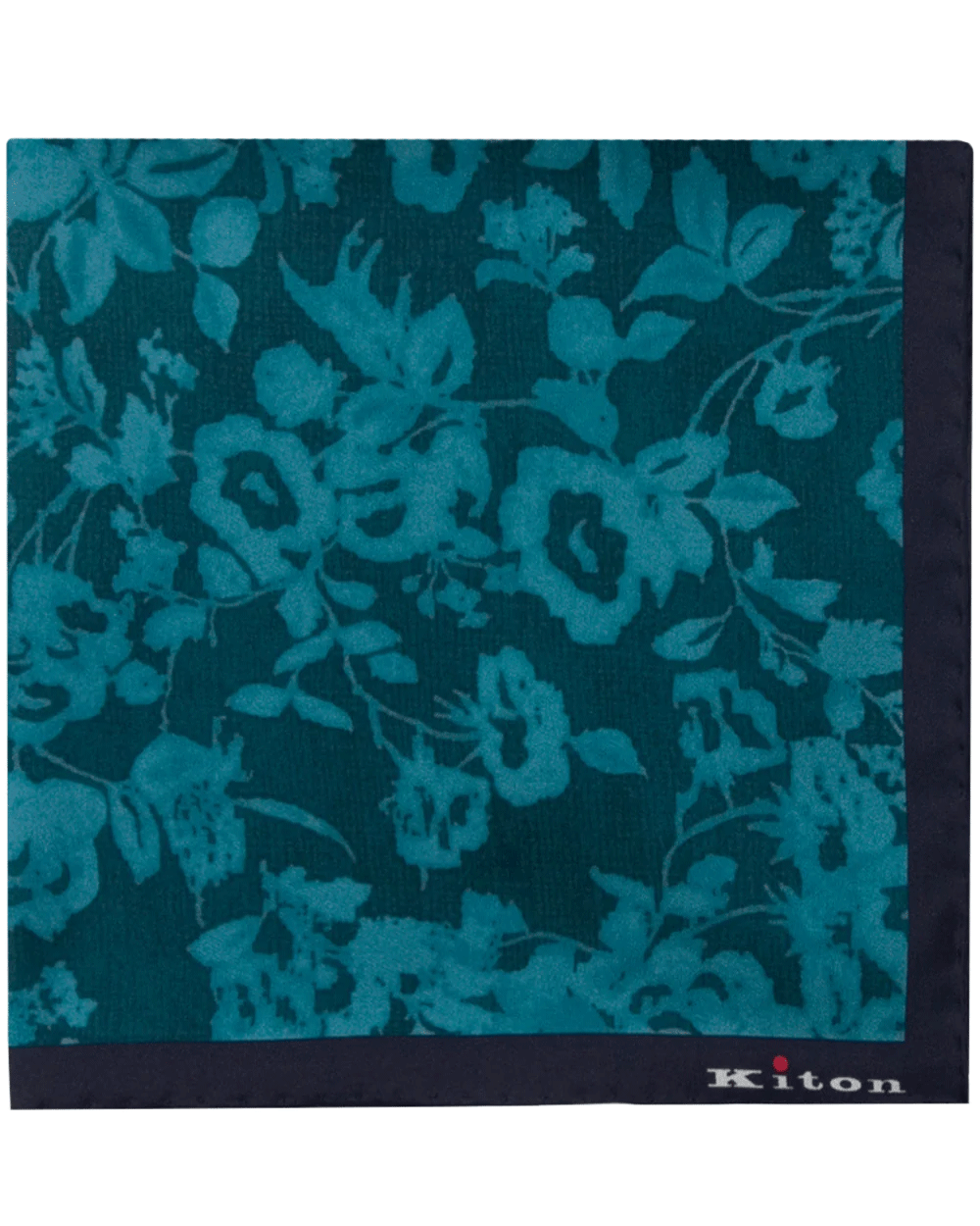 Turquoise and Blue Floral Pocket Square
