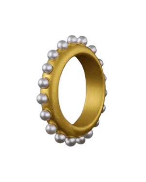 Pearl Spine Band Ring