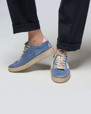Ballstar Suede Sneaker in Powder Blue and Pink