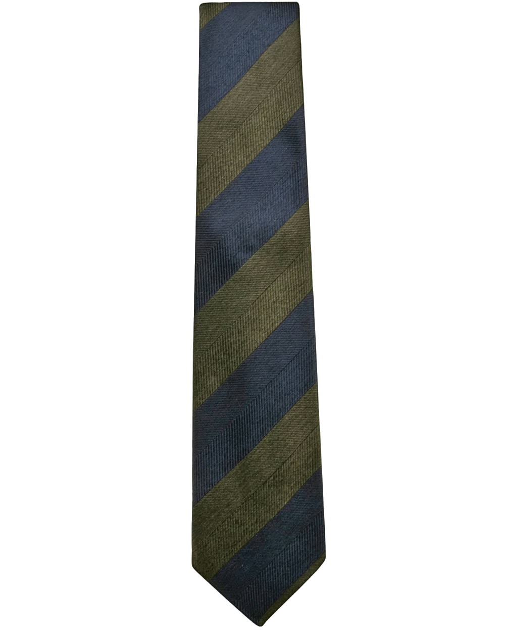 Navy and Green Stripes Tie