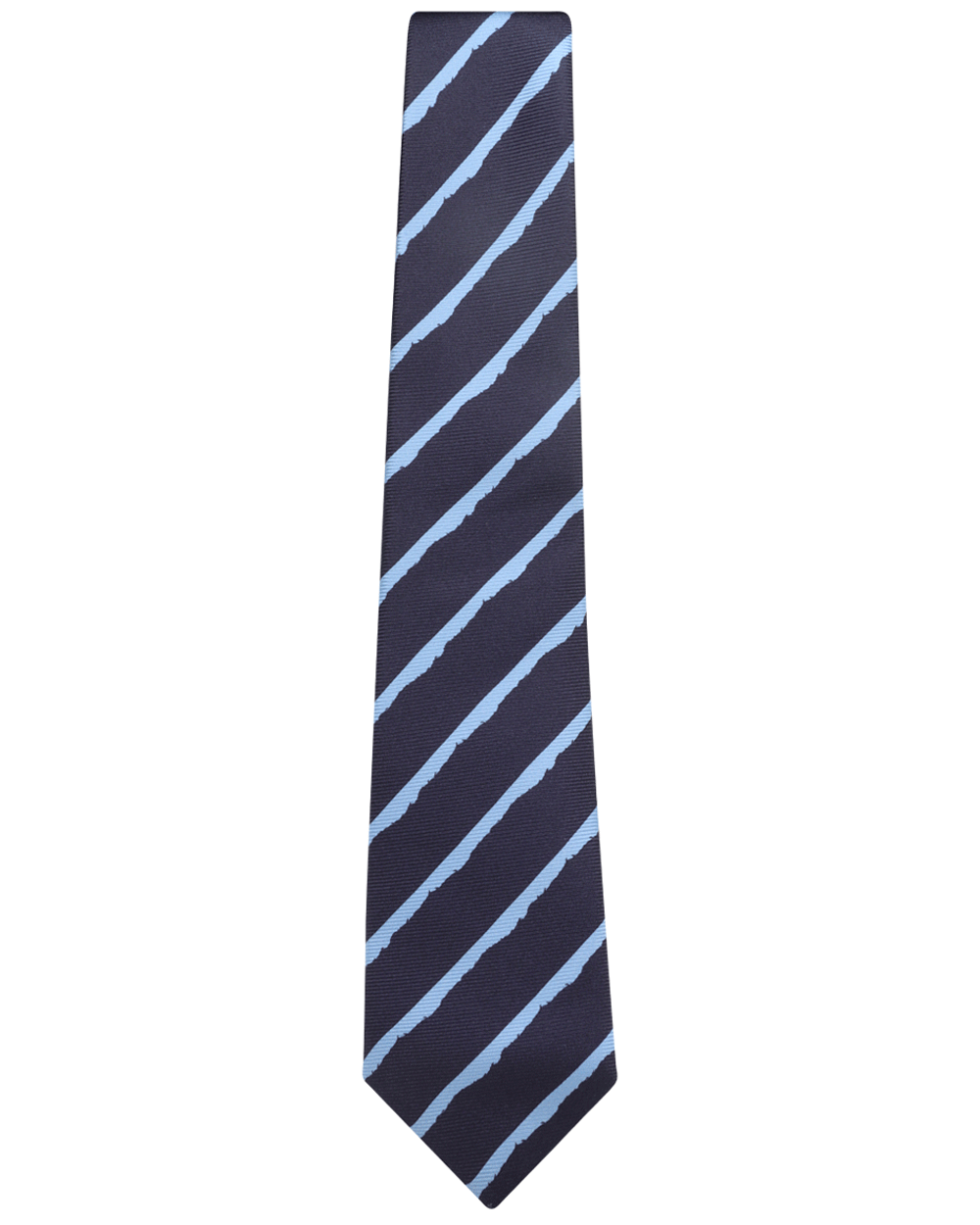 Navy and Light Blue Striped Tie