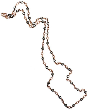 14k Rose Gold Pyrite Chain Necklace
