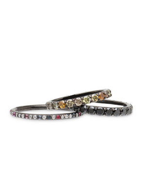 Multi Color Spinel and Diamond Band