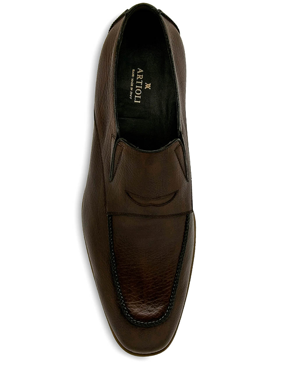 Chocolate Monaco Leather Penny Loafer