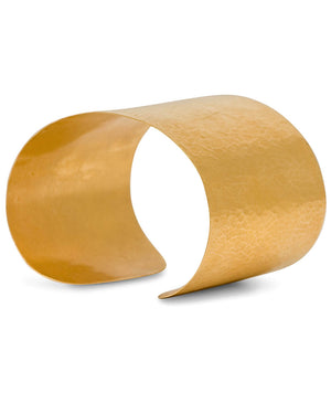 Yellow Gold Sheet Wide Cuff Bracelet