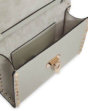 Opal Grey Rockstud Small Shoulder Bag