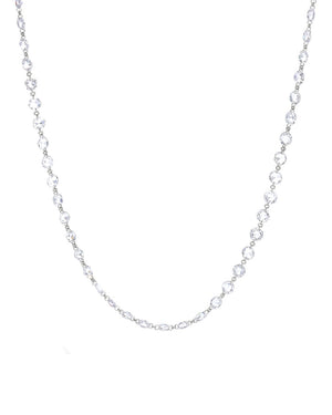 Platinum Ethereal Diamond Chain Long Necklace