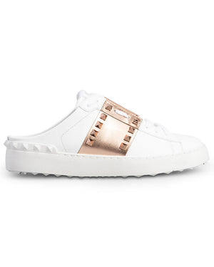 Rockstud Slide Sneaker in White