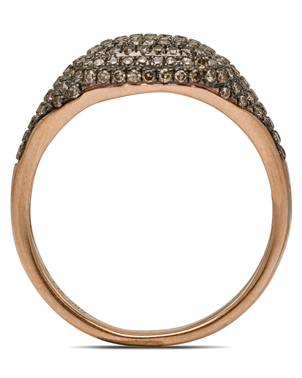 Rose Gold Diamond Signet Pinky Ring