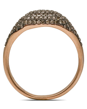 Rose Gold Diamond Signet Pinky Ring